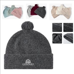 Pom Pom Beanie Wool Winter Hat